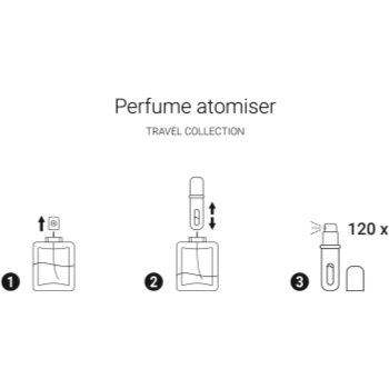 Notino Travel Collection Perfume Atomiser sticluță reîncărcabilă cu atomizor Gold - imagine 3